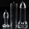 Hollow Glass Dildo Anal Plug Masturbation Penis Expander Big Ass ButtPlug Dilator Pull Bead Erotic sexy Toys For Men Women