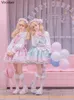Sweet Lolita Style Cartoon Print Princess Dress Women Cute Bow Lace Party Strap Dresses Girly Harajuku Kawaii Y2k Mini Vestidos 220713
