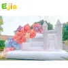 Outdoor Games Inflatable White Wedding Bounce Houses Castle Air Bouncer Combo For Kids Adult