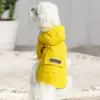 犬アパレルペットレインコート防水反射ポータブルポータブルフード付きポンチョテディ屋外服ピンクxxldog