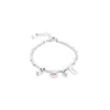 Authentic I'm Waiting 4 U Pink / Blue / Red Bracelet For Women UNODE50 925 Sterling Silver Plated Jewelry Fits European Uno De 50 Style Gift Men Bracelets PUL1854TQSMTL0M