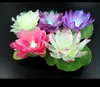 New LED colorful fiber optic lotus lights small flower night light flash festival decoration luminous lights 6pcs/lot