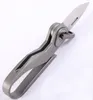 1Pcs High End Titanium Keychain Knife M390 Satin Blade TC4 Titanium Alloy Handle Outdoor EDC Pocket Knives