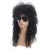 Men Hair Synthetic Gres Long Wig Black Color Female piece Punk Puffy Headgear for Halloween High Temperature Fiber 0527