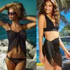 Women Sarongs Swimsuit Coverups Beach Bikini Wrap Sheer Short Skirt Chiffon Scarf Cover Ups for Swimwear 220621