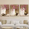 Modern Flower in Vase Oil Painting on Canvas Art Posters and Prints Modular Wall Picture Poster for Living Room Cuadros Decor