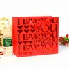 Gift Wrap Chinese Traditional Red Double Happiness Wedding Paper Bag With Handle Package Candy Bags 25x9.4x19cm 100pcs SN4067