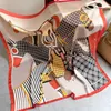 Designer Spring Luxury Printed Silk Scarf Women's High-klass Imitation Silks Shawl Fashion Sunscreen Beach Handduk 2022 New Trend Scarf