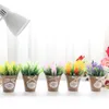 Dekorative Blumen Kränze Set Künstliche Pflanze Blume Heimdekoration mit kleinem Mini Fake Green Bonsai Bouquet Topfvase F3G0Decorativ