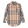 Damenblusen Shirts Designer Fashion Classic Summer New Plaid T-Shirt Plus Size Casual Long Sleeve Top