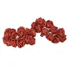 Couronnes de fleurs décoratives 72 pièces/lot 2cm or Rose paillettes mousse Rose bouquet de fleurs artificielles pour mariage maison fête décoration bricolage faux