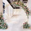 Decoração de festa ao ar livre arco de casamento duplo anel redondo anel de natal
