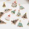 Christmas Decorations Xmas Tree Alloy Pendant Necklace Bracelet Earrings DIY Pendant Keyring Pendants Jewelry Accessory BH7280 TYJ