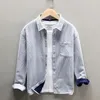 Camicie casual da uomo Camicia spessa invernale da uomo Flanella a maniche lunghe Tenere al caldo Top da uomo a righe di alta qualità Abbigliamento Camicia oversize da uomo