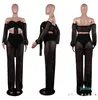 2022 Designer Mulheres roupas 2 peças conjuntos de roupas de perna larga lanterna de lanterna de lanterna Hola