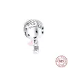 925 Sterling Silver Dangle Charm Forever Family Charm Bracciale Collana Trinket perle fai -da -te perle Fit Charms Accessori per gioielli fai -da -te Bracciale Bracciale 6167495