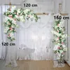 Decorative Flowers Wreaths Homemade DIY Wedding Arch Stage Decoration Artificial Flower Wall Silk Rose Peony Plant Design Holida2935716