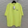 Mens Trendy Balenz T 셔츠 버전 Summer High Paris B Cola 시리즈 OS 느슨한 남자와 여자 형광 녹색 짧은 슬리브 티셔츠 Kewr
