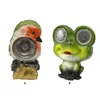 Trädgårdsdekorationer Solenergi LED -lampor Bird Frog Animal Lawn Lamps Ornament Waterproof Lamp Harts Figurer utomhus Lampsgarder