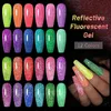 NXY Nail Gel Reflective Fluorescent Polish Neon Yellow Pink Red Glitter Semi Permanent Soak Off Uv Led Varnishes 0328