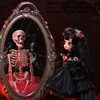 Tiny BJD Doll 1/6 Art Toys for Girl lol Halloween Skeleton Hairpin Horn Fantasy Fullset Figure U 220822