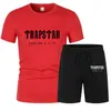 TRAPSTAR ブランドデザイナーバスケットボールトラックスーツセット男性 Tシャツショーツセット夏のスポーツウェアジョギングパンツストリート原宿トップス Tシャツスーツ