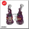 Cult Cool Bong 7 "Hookah Funny Cartoon Monstro 3D Silicone Cobert Water Tubs com chuveiro PERCED CAER DAB BONGS CONTENTE DE VIDRO COM TACA