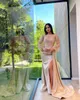 2022 بالإضافة إلى الحجم العربي Aso ebi Champagne Mermaid Lace Prom Dresses Cheer Neck Evening Aseval Party Second Second Sextrabthance Onviction Birlidgermaid