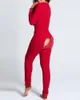 Combinaisons pour femmes Roupers 2022 ans Noël sexy fonctionnelle boutonnée volet imprimée adultes pyjamas costume une pièce shevewear détachable