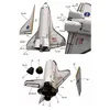 1 150 Atlantis Space Shuttle Papercraft 3D Paper Model Miniatures Dekoracja rzemiosła do wystroju domu figurki salonu 220609