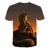 남성 패션 티셔츠 폴로 셔츠 최신 6XL 늑대 3D 인쇄 동물 멋진 재미 있은 남자 반소매 여름 tops t