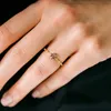 خاتم الذهب 14K Dainty للنساء | خاتم الزفاف الأرجواني الزركون الماس | هدية وصيفات الشرف