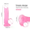 Crystal Jelly Dildo ingen vibratorrem på dildos manlig konstgjord penis sugkopp Big Dick G-Spot Orgasm vuxen sexig leksak för kvinnor