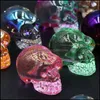 Stone Loose Beads Jewelry Electroplating Crystals Skl Figurines Colorf Quartz Cranium Gems Scpture Aquarium Chakra Home Decoration Witchcraf