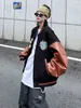 Uncoledonjm kleurblok stiksel pu mouw bomber jas honkbal jas vintage heren winter jas varsity jas dropshipping t220728