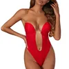 Intimo modellante da donna Intimo modellante per il corpo con scollo a V profondo Perizoma in pizzo senza schienale Body invisibile femminile per la festa nuziale Corsetto senza cucitureDonna