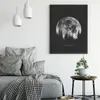 Pleine lune affiches lune Phases mur Art impression peinture sur toile système solaire peinture mur photos pour salon décor à la maison