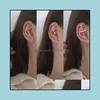 Andere Ohrringe Schmuck Ohrhaken für Frauen Mädchen Mode Manschettenbolzen Set Strass Piercing Ohrring Charm Vale Dhhqo