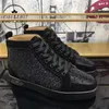 Erkekler Kadınlar Rahat Ayakkabılar Çivili Sivri Ayakkabı Sneakers Moda Platformu Sneaker Kutusu Ile Yüksek Üst Süet Deri Eğitmenler