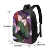 Casual USB Backpacks Cartoon Backpack Men Women School Bag Teenage Laptop Bizarre Adventure Knapsack Lightweight