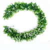 Artificial Eucalyptus Gypsophila Garlands 1.8Meters Fake Greenery Vines Faux Hanging Plants for Wedding Table Backdrop Arch Wall Party Decor