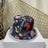 New Bucket Hat Fashion Printing Ribbon Canvas Casual Couple Cap Baseball Cap Men And Women Sun Hat High Quality