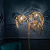 Vloerlampen Europese stijl retro villa woonkamer en slaapkamer El slaapkamer kledingwinkel zacht design ijzeren palmblad banklamp vloer