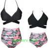 Hot popular parent child swimwear print high waisted bikini Ruffle mother daughter suit children girls lace up sexy yakuda flexible stylish