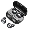 M32 TWS Drahtlose Kopfhörer Mini-Stereo-Ohrhörer Bluetooth 5.1 Sport Wasserdichte Ohrhörer-Headset mit großem Bildschirm, Power-Digitalanzeige, Mikrofon, 2000-mAh-Ladebox