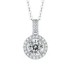 Pendentif Moissanite 5.0 CT pour femmes, collier en diamant simulé, bijoux en argent Sterling S925, cadeau de saint-valentin pour filles