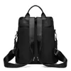 Backpack Travrasy 2022 Moda Oxford Rivet S para mulheres de cor sólida zíper duplo de grande capacidade anti -roubo 220628