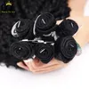 Bol Synthetic Hair Weave Jerry Curly Hair Bundles 6pcs / Lot Natural Black 70 cm Extensions de cheveux longs doux pour les femmes Utilisation quotidienne 2106156031052