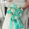 結婚式の花 Perfectlifeoh ロイヤルブルー美しい泡バラ造花花嫁のブーケパーティーの装飾装飾用