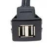 Organisateur de voiture Kit de tableau de bord de câble de montage encastré de haute qualité USB2.0 Square 1mCar